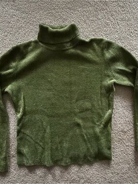 Talbots Olive Green Turtleneck Sweater